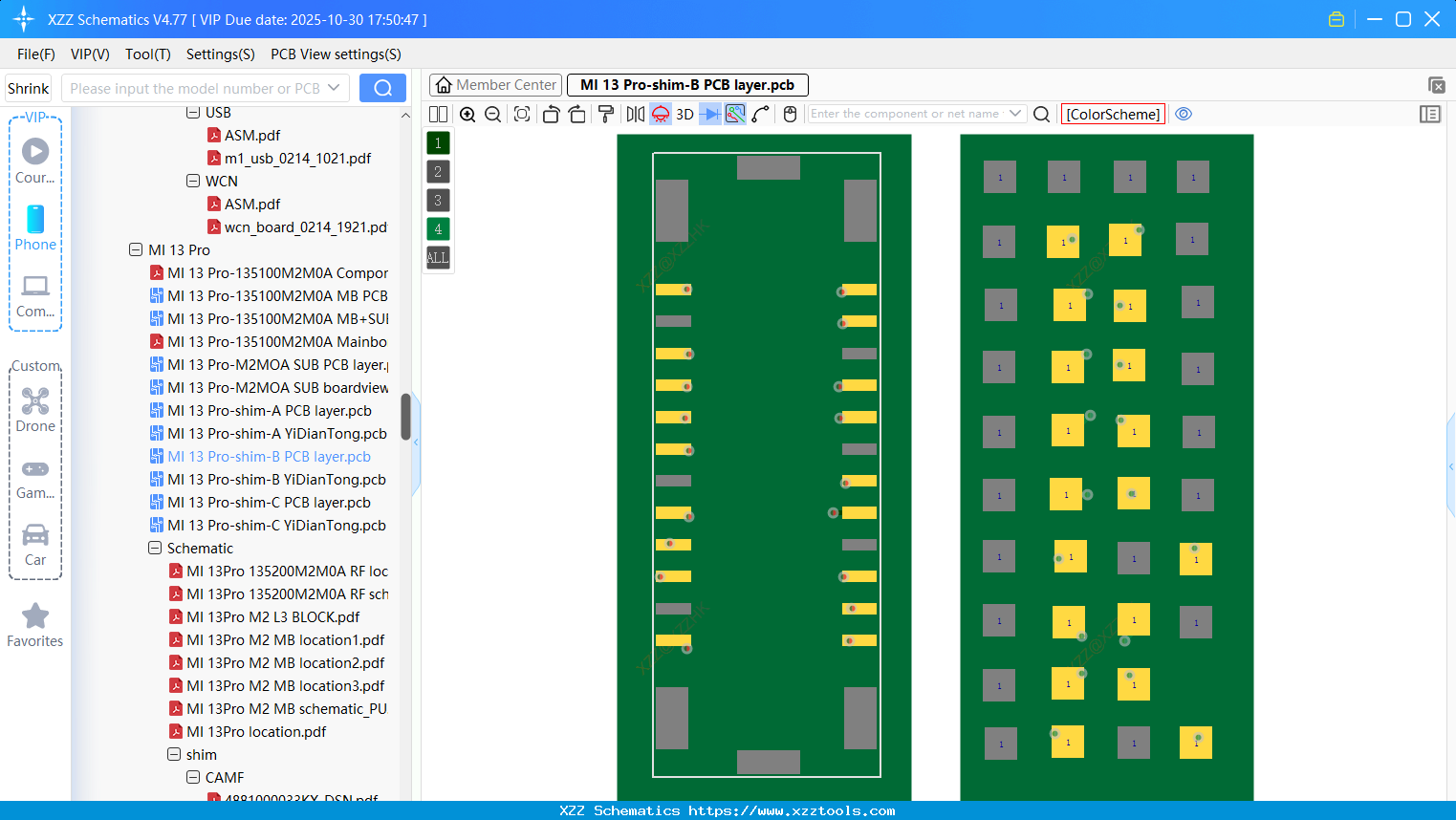 Xiaomi MI 13 Pro-shim-B PCB Layer